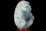 Crystal Filled Celestine (Celestite) Egg Geode - Madagascar #98783-2